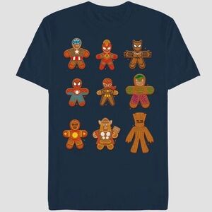 Marvel gingerbread superheroes holiday Christmas shirt